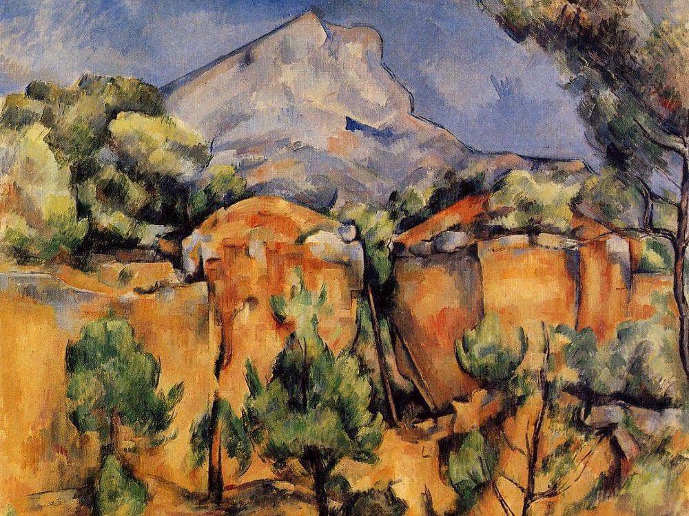 Mont Sainte Victoire Seen From The Bibemus Quarry C 1897 By Baltimore Museum Of Art Date Circa 1897 By Paul Cezanne Fine Art Print