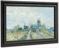 Montmartre  Mills And Vegetable Gardens Paris Mar Apr 1887 (Montmarre  Molino Y Huertos) By Vincent Van Gogh Fine Art Print