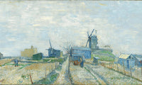 Montmartre  Mills And Vegetable Gardens Paris Mar Apr 1887 (Montmarre  Molino Y Huertos) By Vincent Van Gogh Fine Art Print