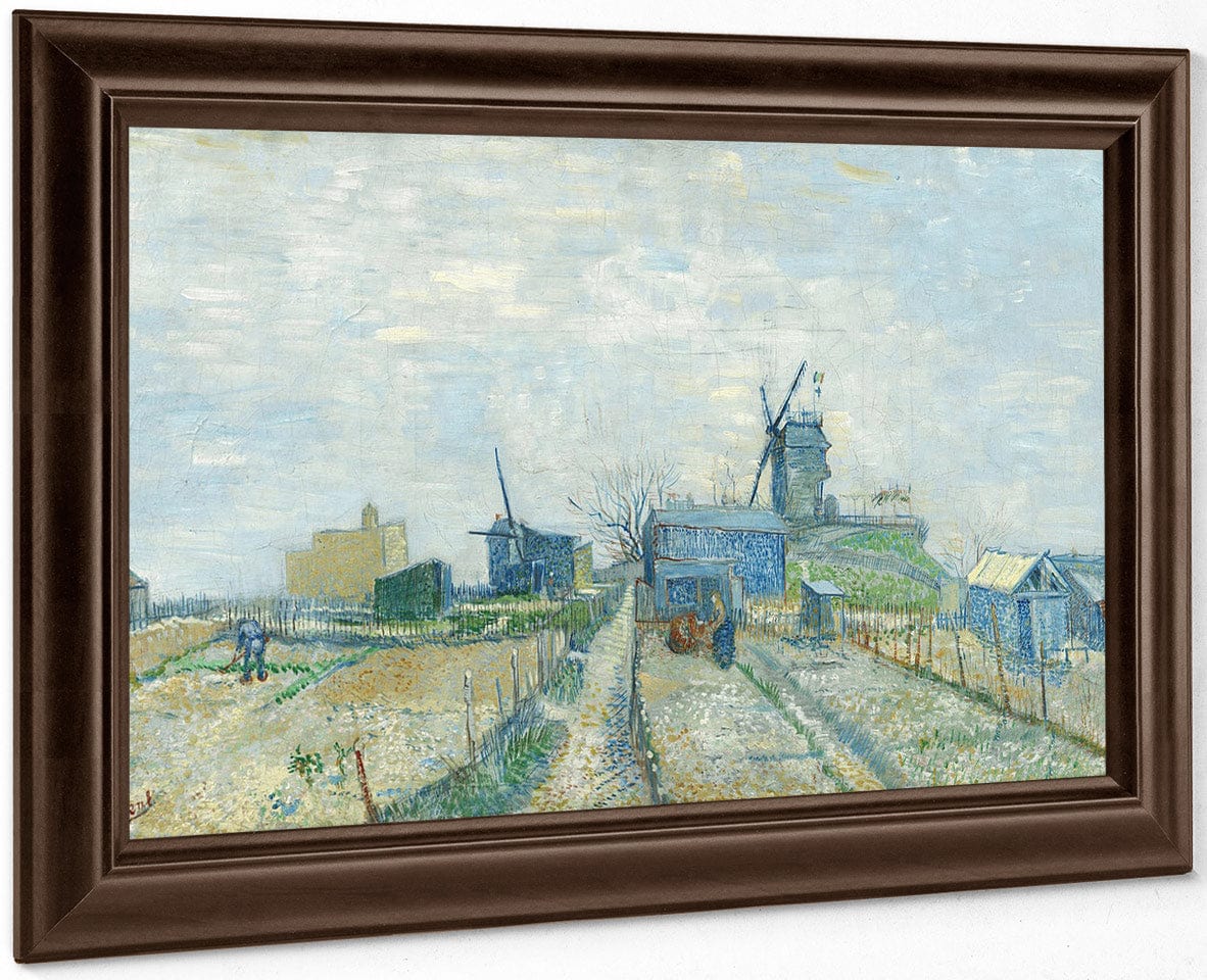 Montmartre  Mills And Vegetable Gardens Paris Mar Apr 1887 (Montmarre  Molino Y Huertos) By Vincent Van Gogh Fine Art Print