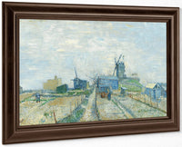 Montmartre  Mills And Vegetable Gardens Paris Mar Apr 1887 (Montmarre  Molino Y Huertos) By Vincent Van Gogh Fine Art Print