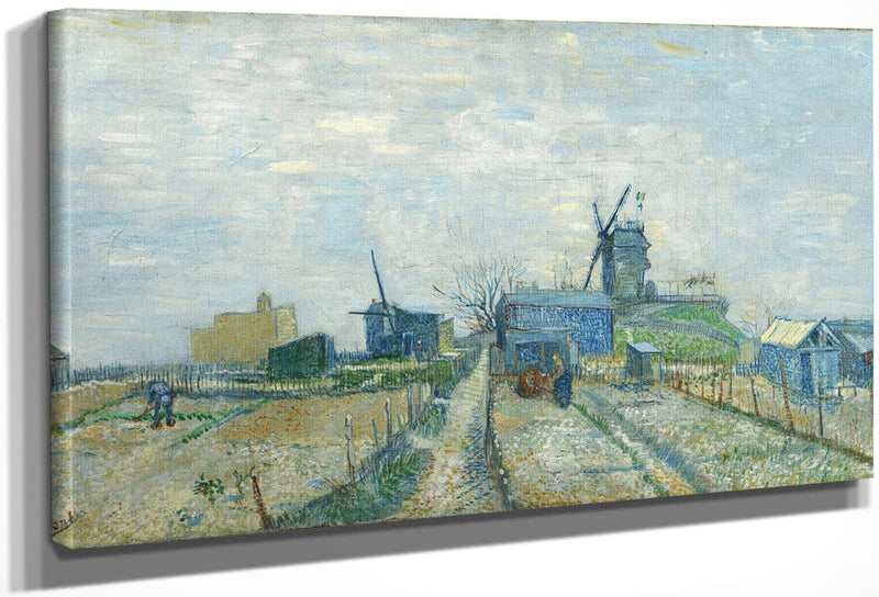 Montmartre  Mills And Vegetable Gardens Paris Mar Apr 1887 (Montmarre  Molino Y Huertos) By Vincent Van Gogh Fine Art Print