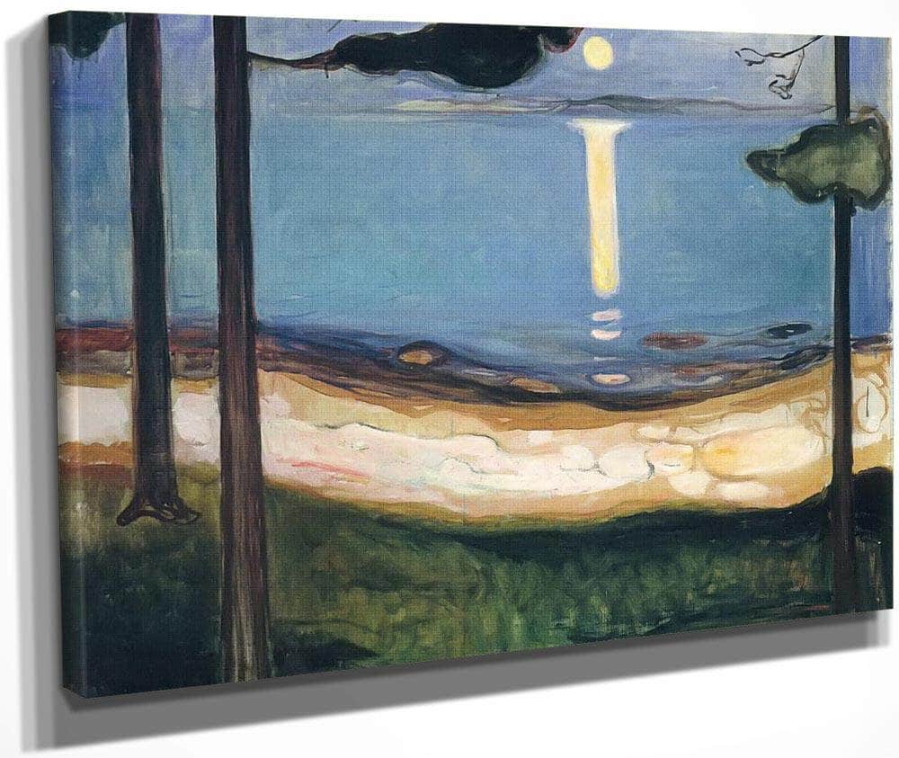 Moonlight 1895 By Edvard Munch Fine Art Print