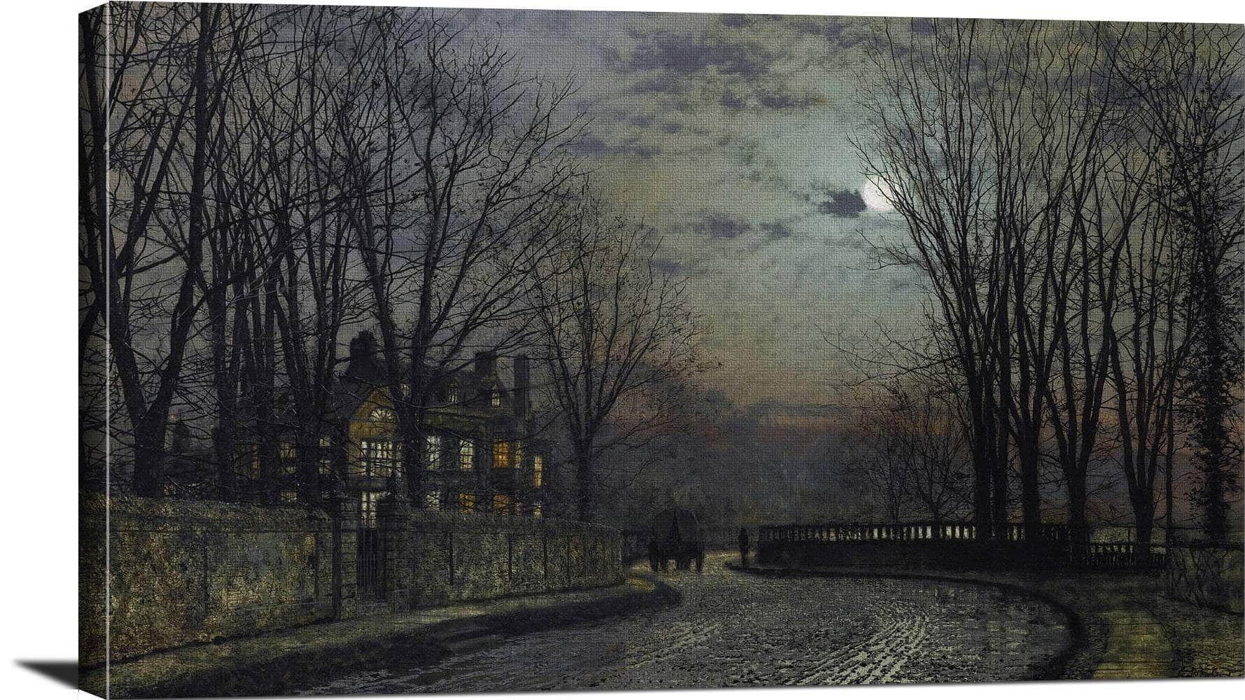 Moonlight After Rain Painting John Atkinson Grimshaw Canvas Art Fine Art Print