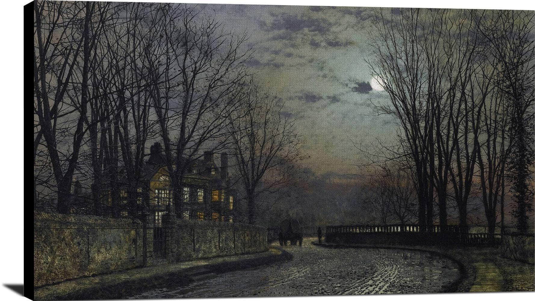 Moonlight After Rain Painting John Atkinson Grimshaw Canvas Art Fine Art Print