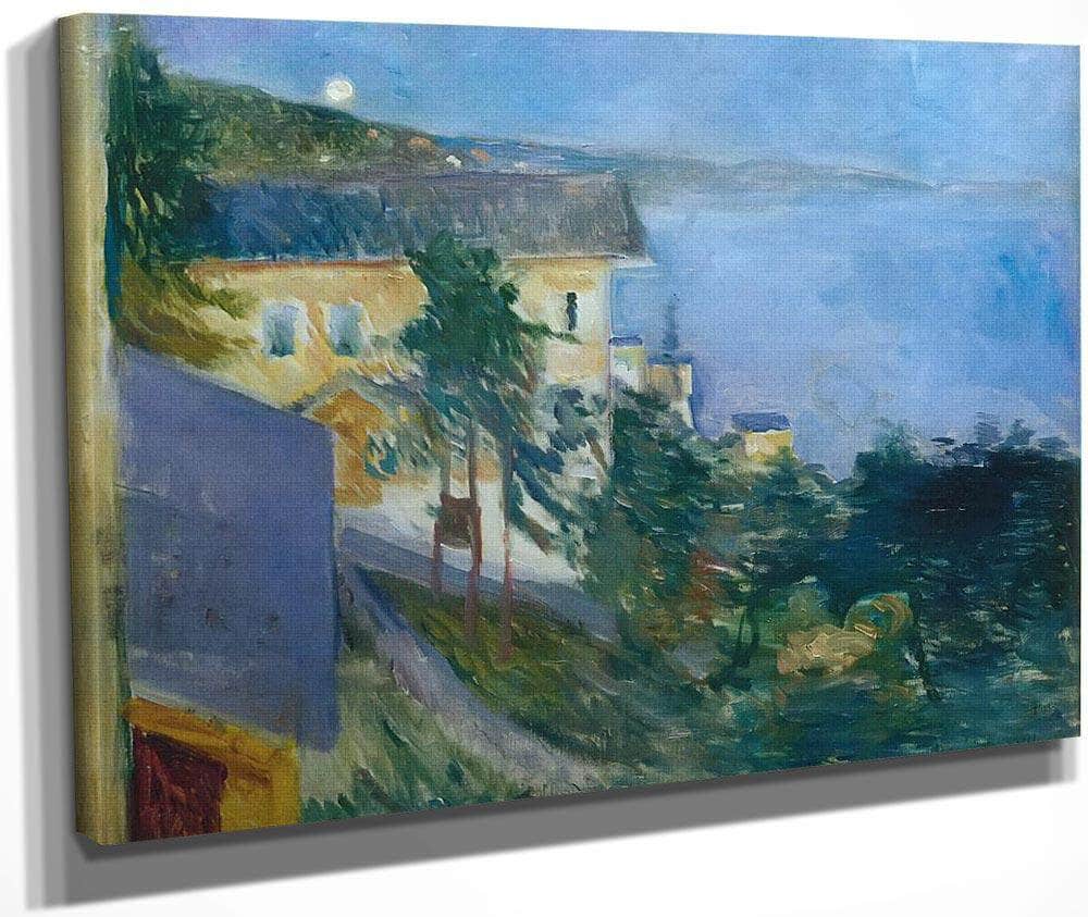 Moonlight Over Oslo Ejord 1891 By Edvard Munch Fine Art Print