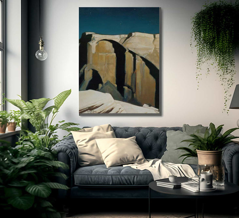 Moonlight Over Zion By Maynard Dixon Fine Art Print