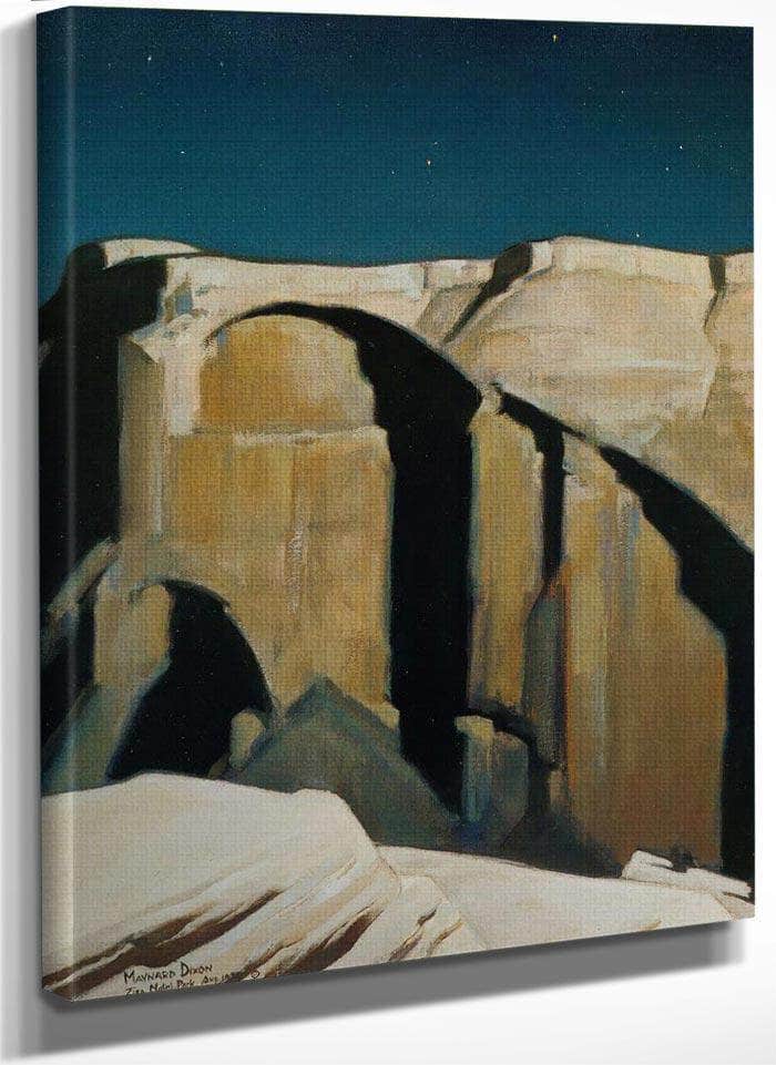 Moonlight Over Zion By Maynard Dixon Fine Art Print