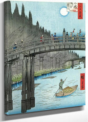Moonlit View Of A River By Hiroshige Fine Art Print