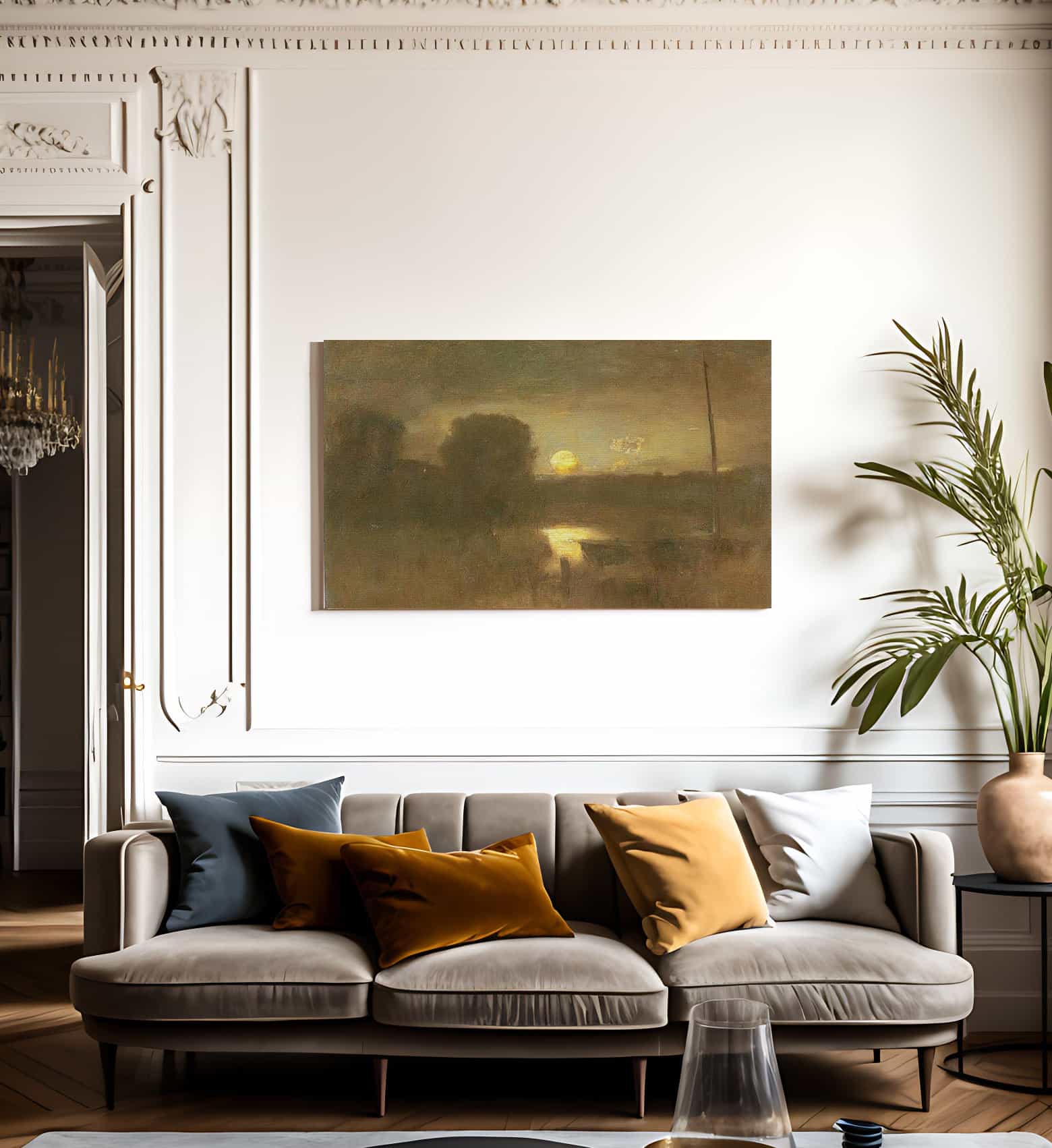 Moonrise 1888 By George Inness Fine Art Print