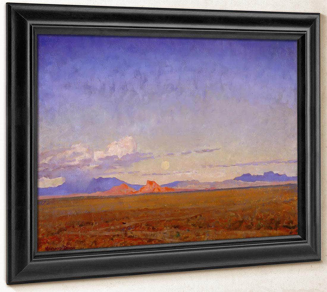 Moonrise Over The Desert By Maynard Dixon Fine Art Print