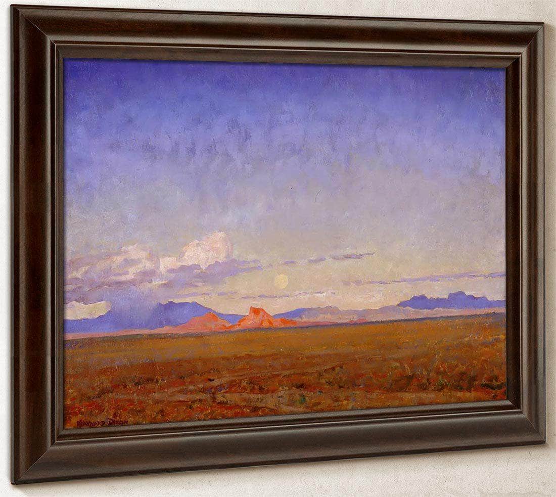 Moonrise Over The Desert By Maynard Dixon Fine Art Print