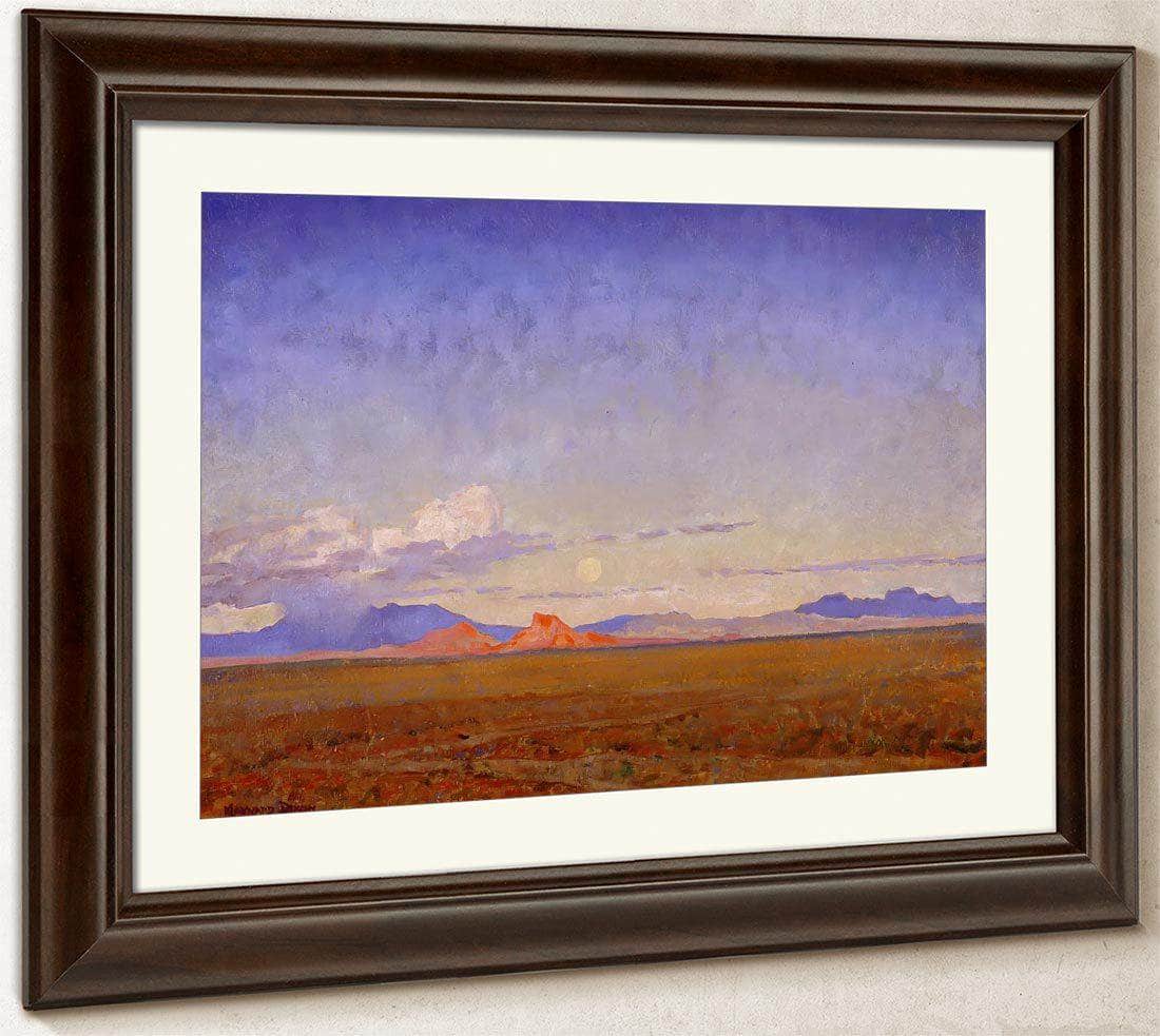 Moonrise Over The Desert By Maynard Dixon Fine Art Print