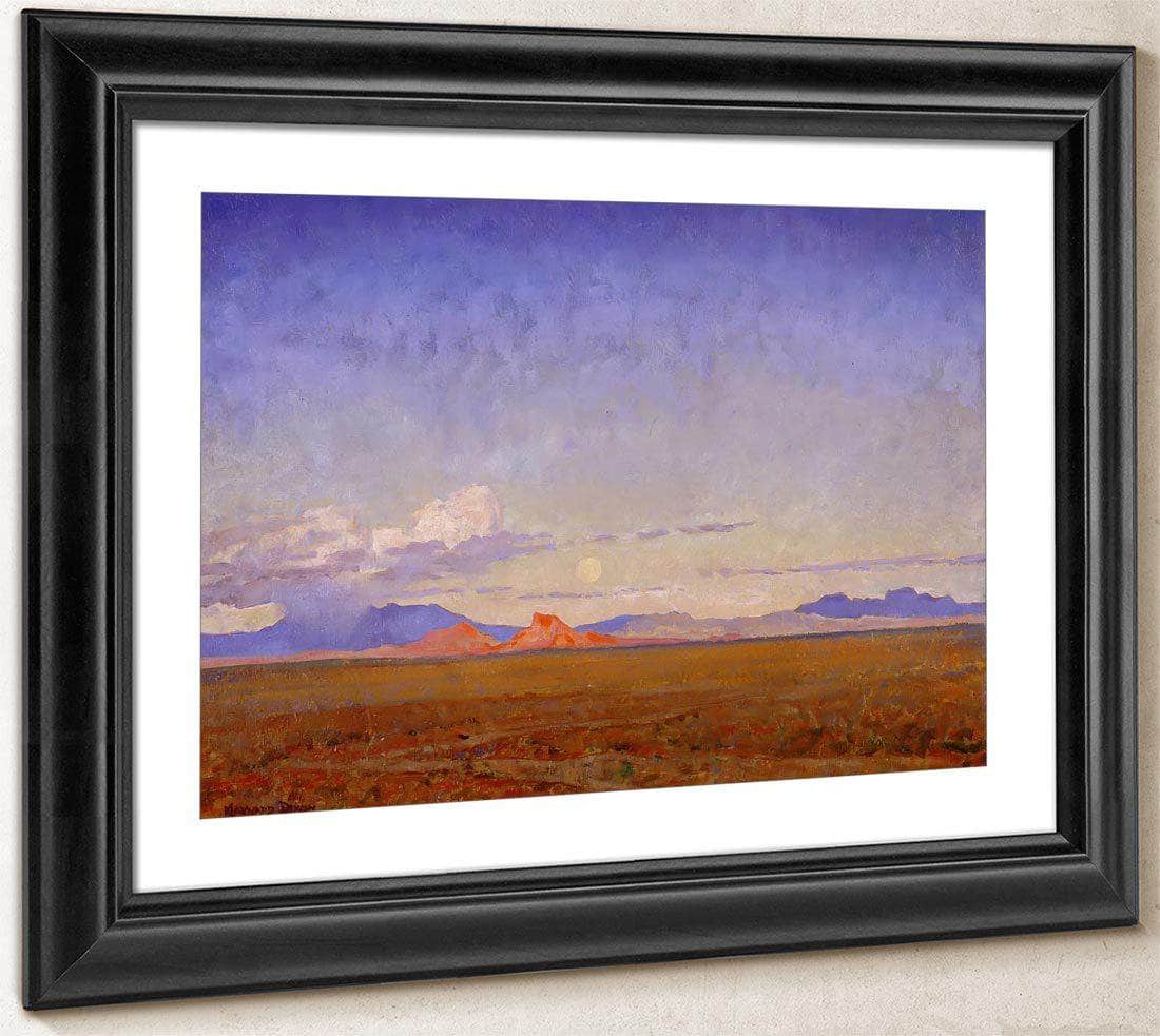 Moonrise Over The Desert By Maynard Dixon Fine Art Print