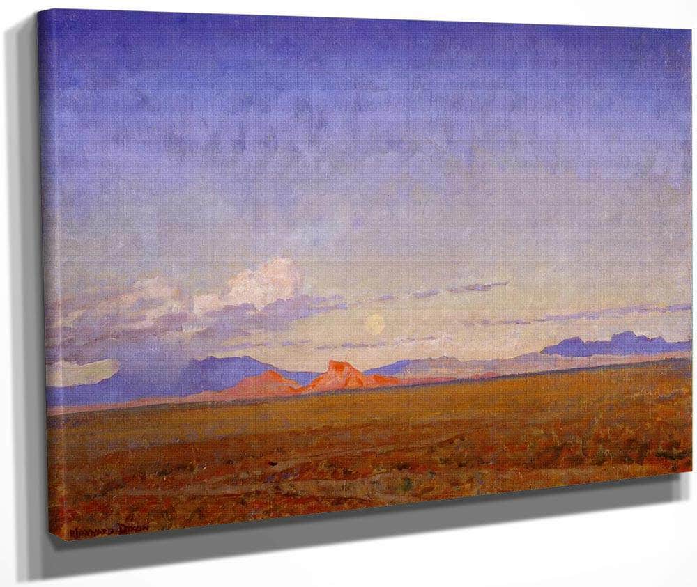 Moonrise Over The Desert By Maynard Dixon Fine Art Print