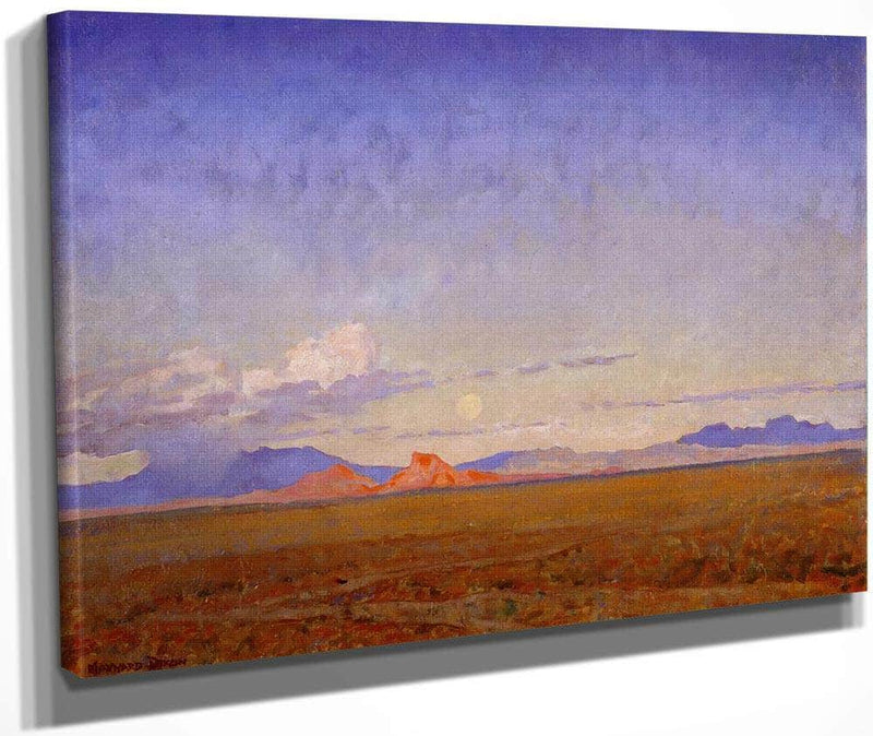 Moonrise Over The Desert By Maynard Dixon Fine Art Print