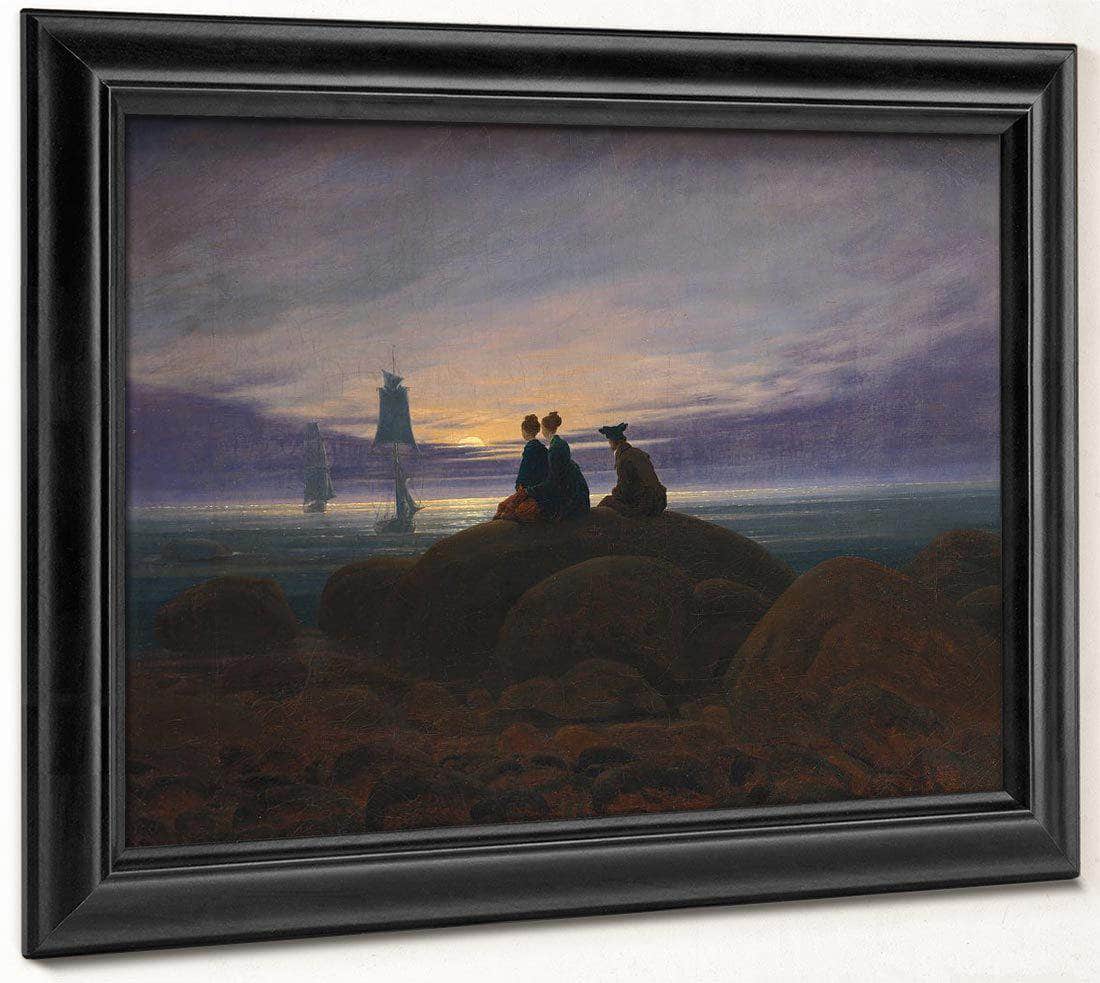 Moonrise Over The Sea 1822 By Caspar David Friedrich Fine Art Print