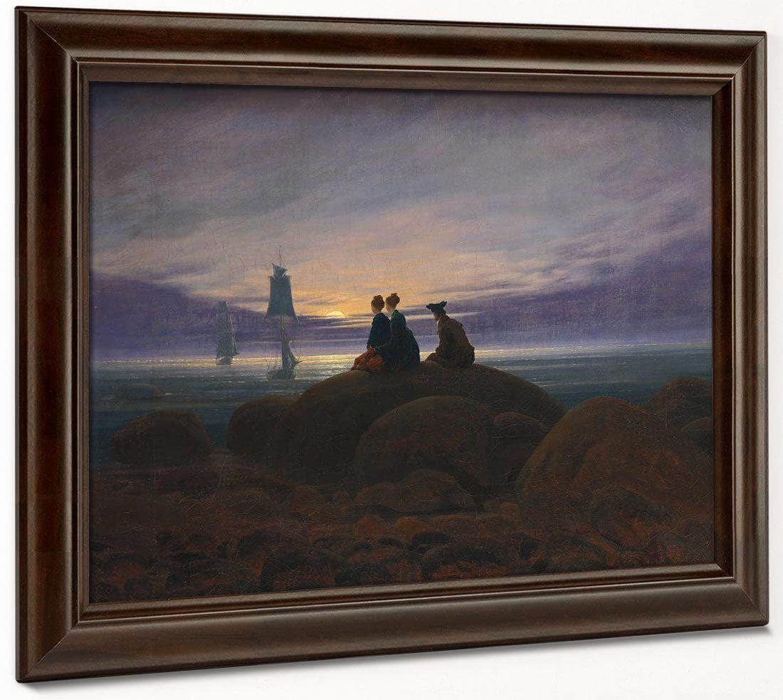 Moonrise Over The Sea 1822 By Caspar David Friedrich Fine Art Print