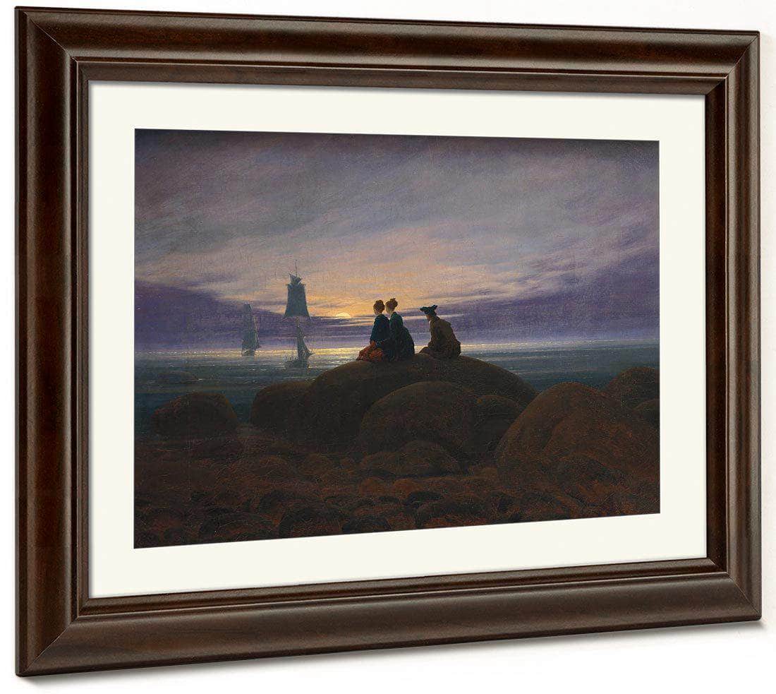 Moonrise Over The Sea 1822 By Caspar David Friedrich Fine Art Print