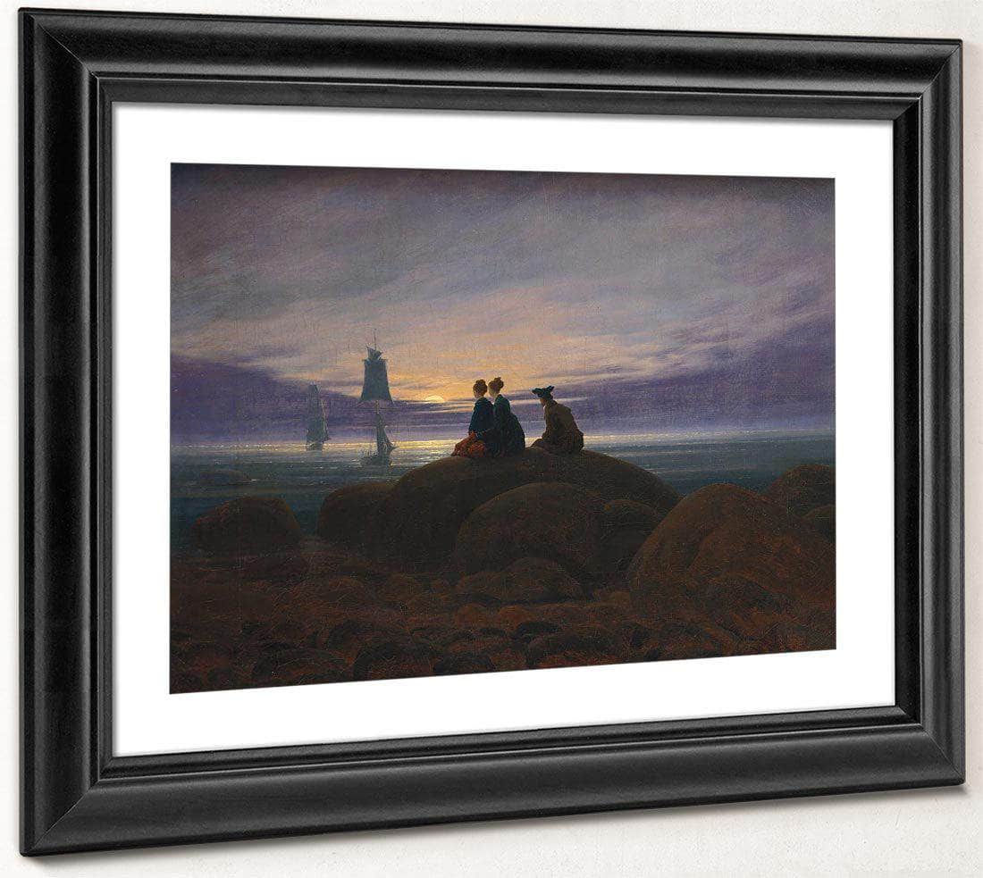 Moonrise Over The Sea 1822 By Caspar David Friedrich Fine Art Print