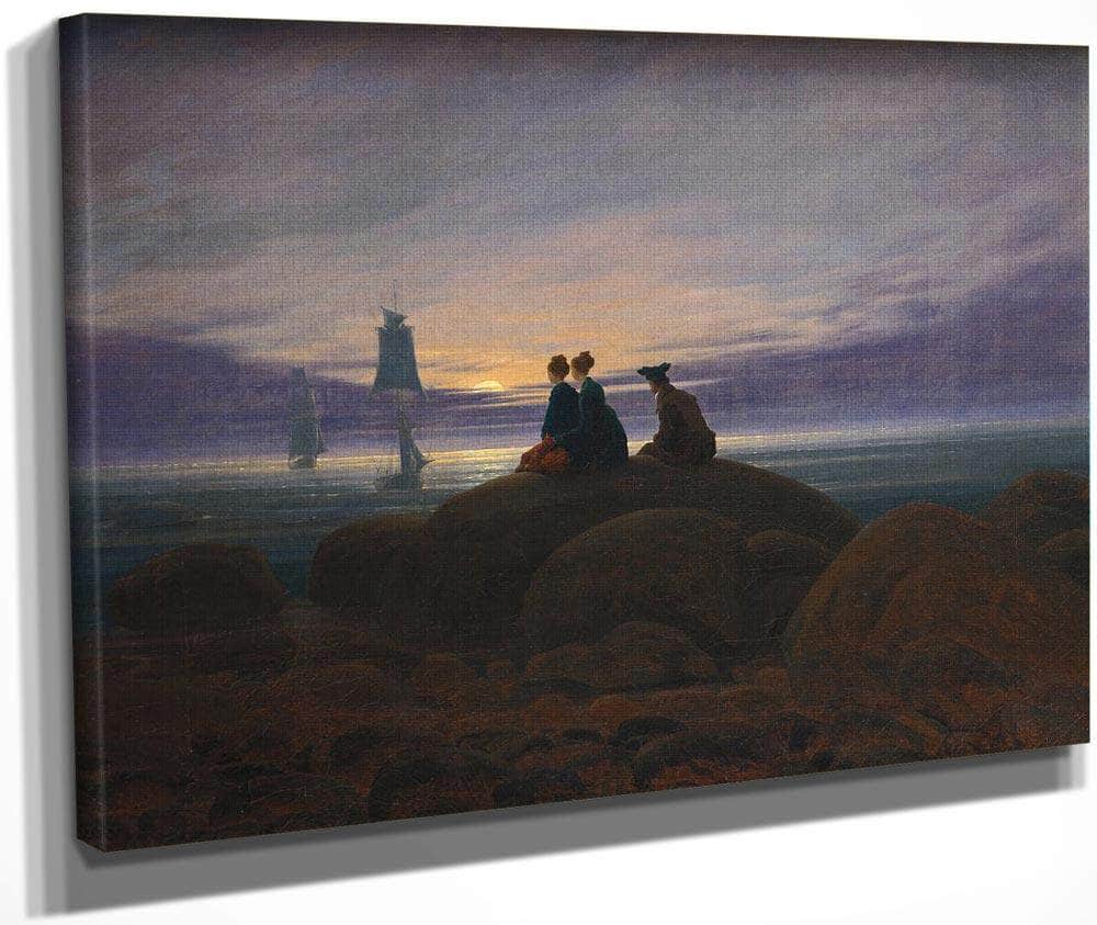 Moonrise Over The Sea 1822 By Caspar David Friedrich Fine Art Print