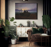 Moonrise Over The Sea 1822 By Caspar David Friedrich Fine Art Print