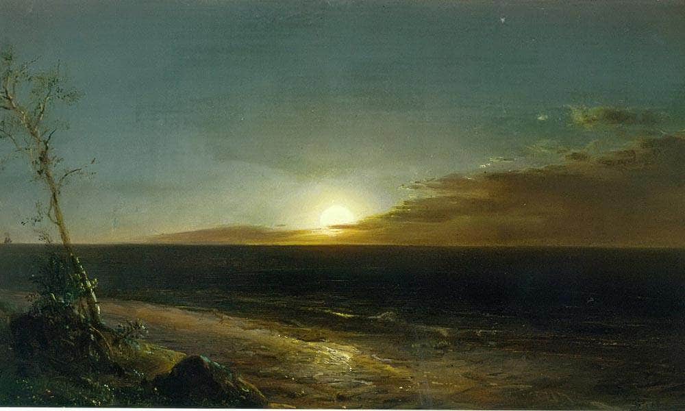 Moonrise (The Rising Moon) By Frederic Edwin Church Fine Art Print