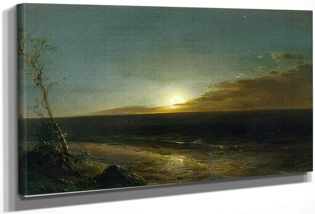 Moonrise (The Rising Moon) By Frederic Edwin Church Fine Art Print