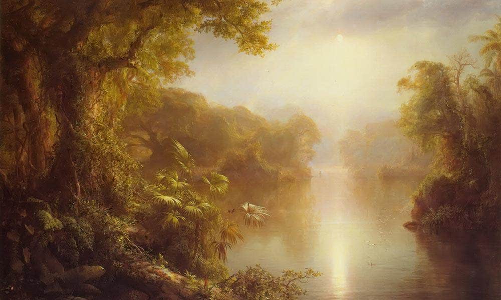 Morning In The Tropics By Fredric Edwin Church By 01 Fine Art Print