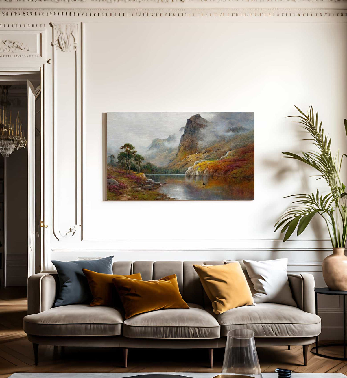 Morning Mists In The Trossachs By Alfred De Breanski Fine Art Print