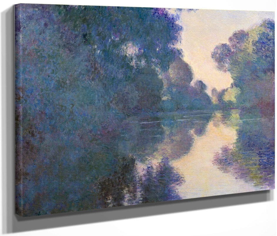 Morning On The Seine Near Giverny By Claude Monet Fine Art Print