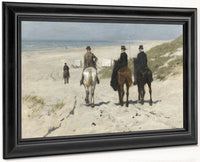 Morning Ride On The Beach By Anton Mauve Fine Art Print