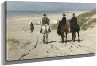 Morning Ride On The Beach By Anton Mauve Fine Art Print