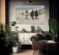 Morning Ride On The Beach By Anton Mauve Fine Art Print