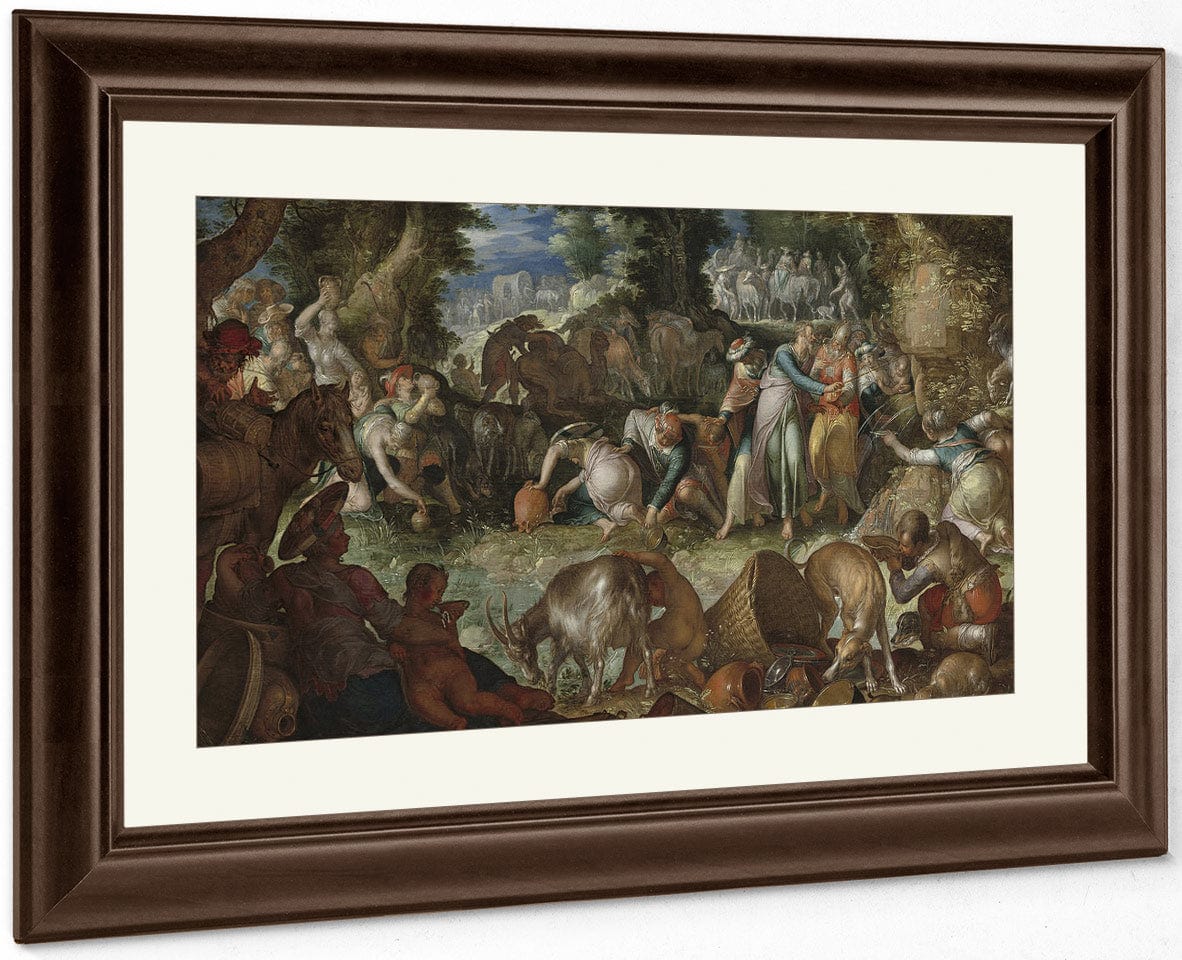 Moses Striking The Rock By Joachim Wtewael Fine Art Print