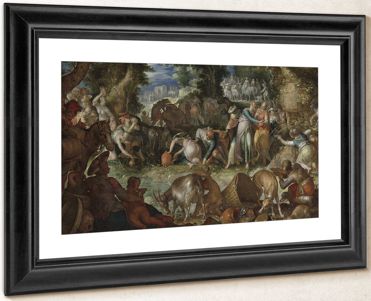 Moses Striking The Rock By Joachim Wtewael Fine Art Print