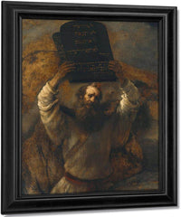 Moses With The Ten Commandments By Rembrandt Fine Art Print