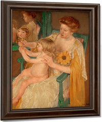 Mother And Child By Cassatt Mary Fine Art Print