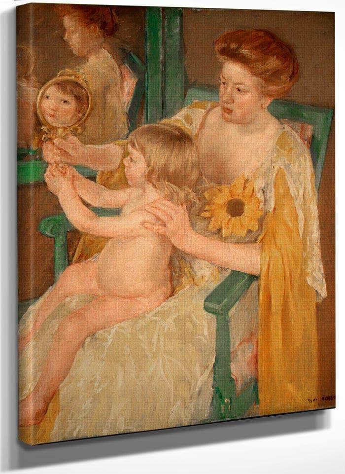 Mother And Child By Cassatt Mary Fine Art Print