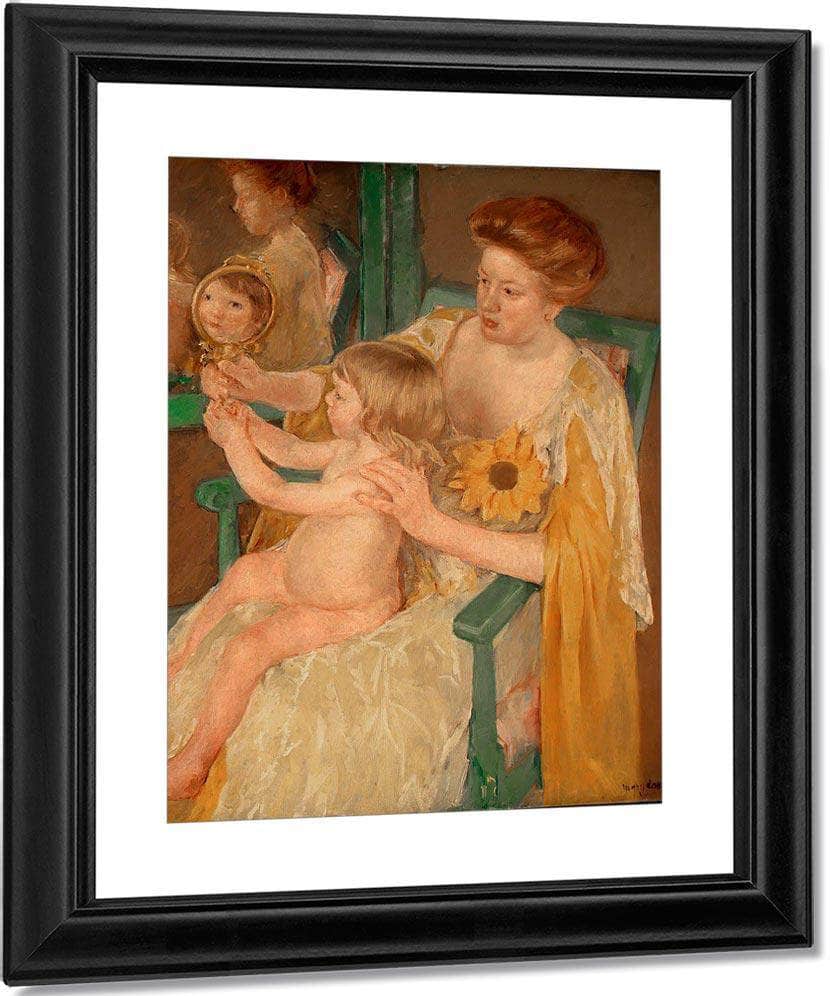 Mother And Child By Cassatt Mary Fine Art Print