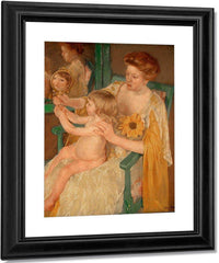 Mother And Child By Cassatt Mary Fine Art Print