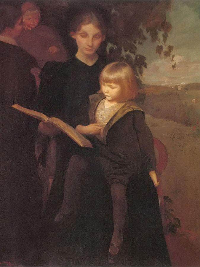 Mother And Child By George De Forest Brush Fine Art Print Fine Art Print