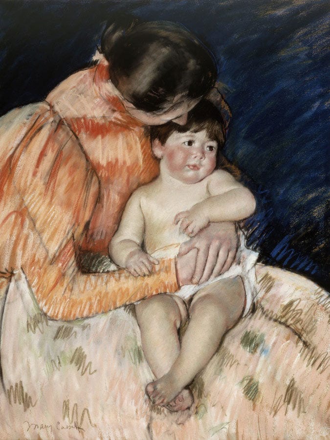 Mother And Child By Mary Cassatt Fine Art Print