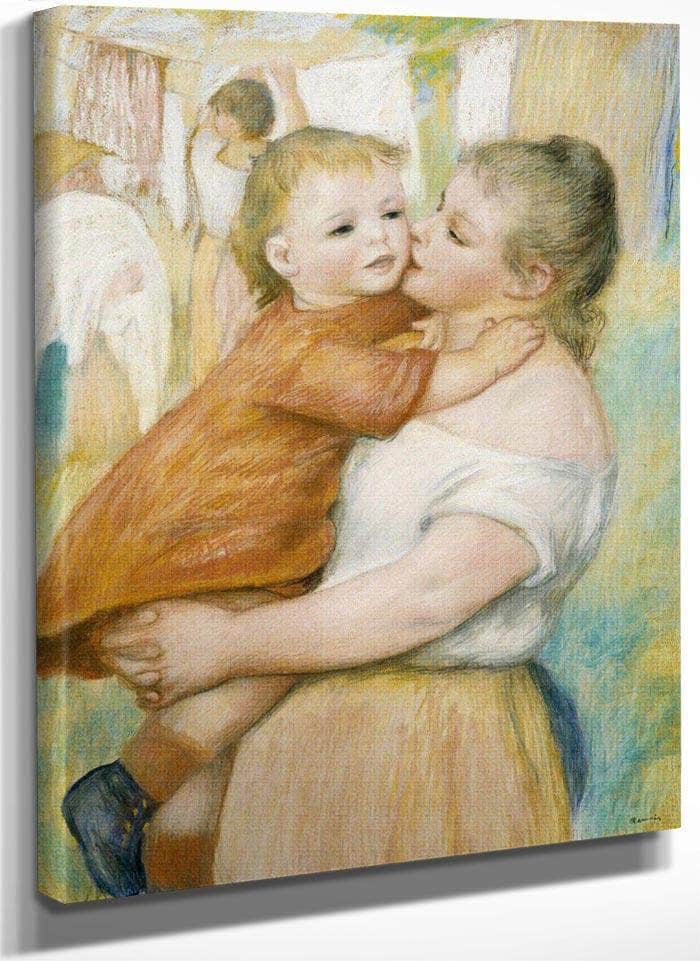 Mother And Child By Pierre August Renoir Fine Art Print