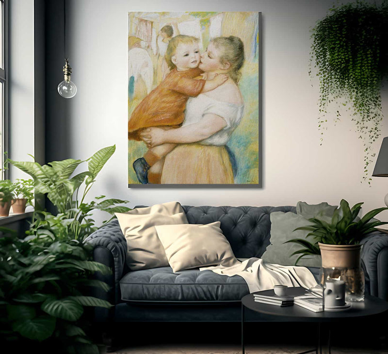 Mother And Child By Pierre August Renoir Fine Art Print