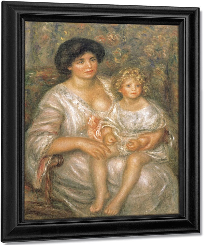 Mother And Child (Madame Thurneyssen And Her Daughter) By Pierre Auguste Renoir Fine Art Print
