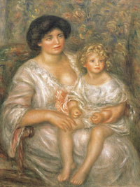 Mother And Child (Madame Thurneyssen And Her Daughter) By Pierre Auguste Renoir Fine Art Print