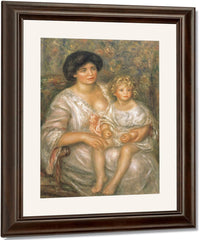 Mother And Child (Madame Thurneyssen And Her Daughter) By Pierre Auguste Renoir Fine Art Print