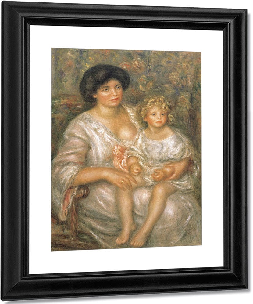Mother And Child (Madame Thurneyssen And Her Daughter) By Pierre Auguste Renoir Fine Art Print