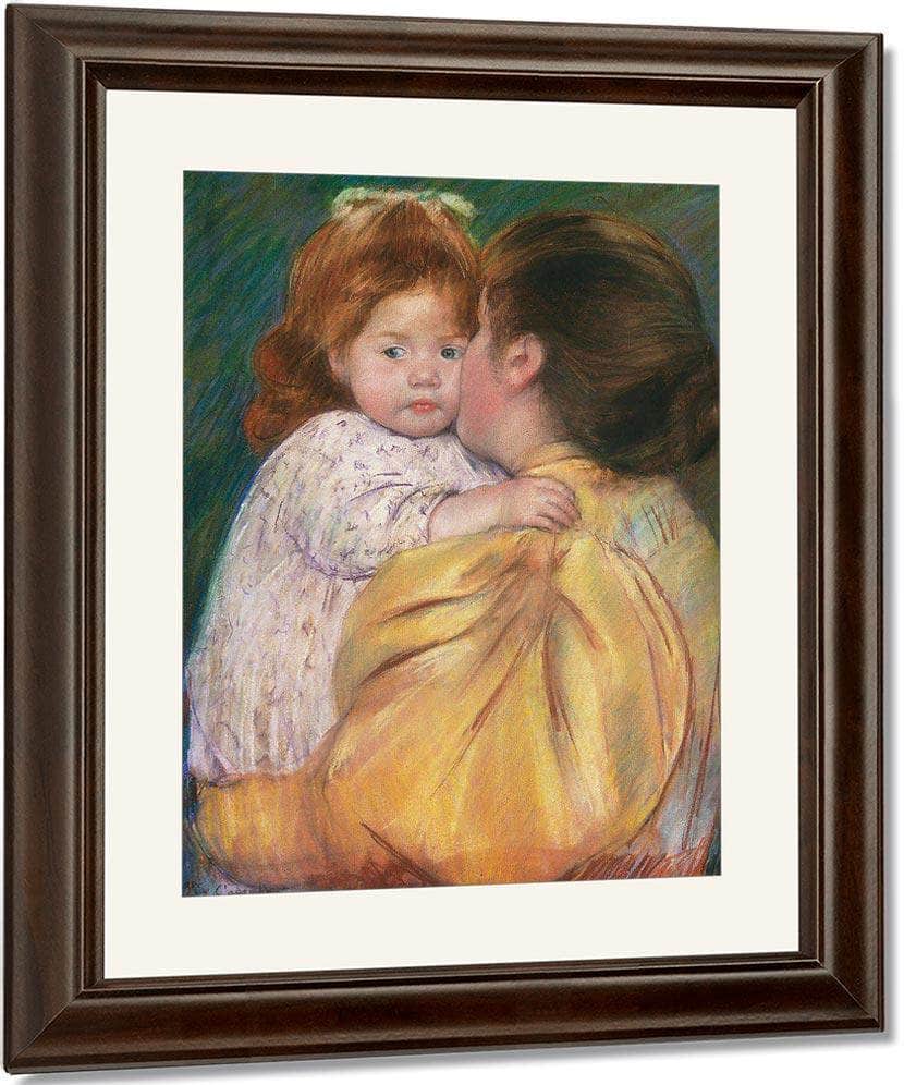 Mother And Child (Maternal Kiss) By Cassatt Mary Fine Art Print